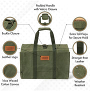 Waxed Canvas Firewood Tote