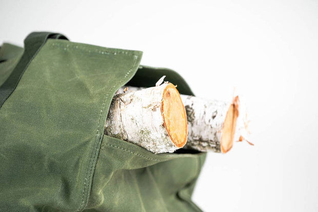 Waxed Canvas Firewood Tote