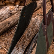 Premium Firewood Leather Handle & Olive Drab Sling