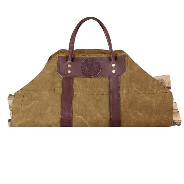 Premium Firewood Leather Handle & Waxed Khaki Sling
