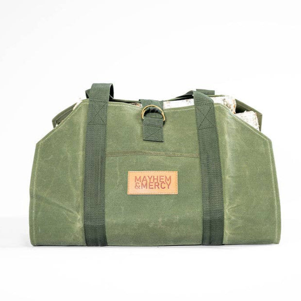 Waxed Canvas Firewood Sling