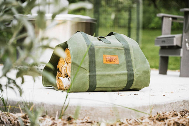 Waxed Canvas Firewood Sling