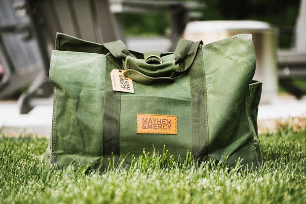 Waxed Canvas Firewood Tote