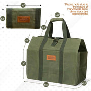 Waxed Canvas Firewood Tote