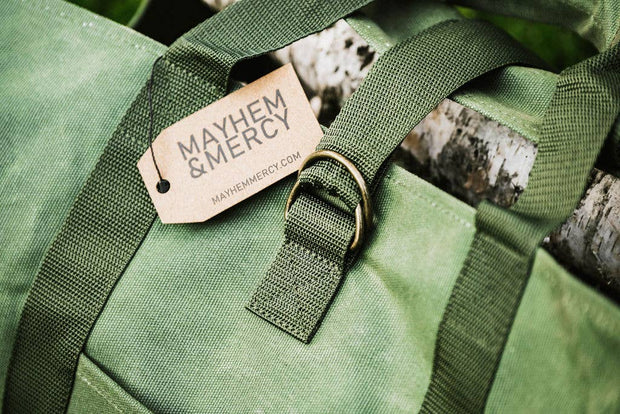 Waxed Canvas Firewood Tote